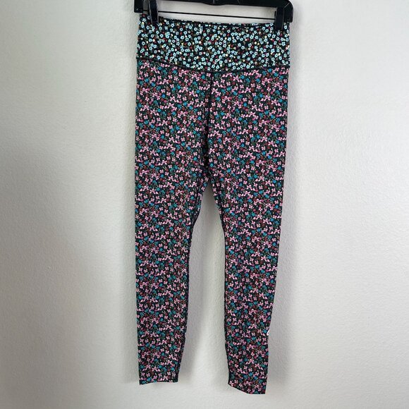 Nike Dri-Fit Womens Medium Floral Mix Print Leggings 7/8 Length Tights - Picture 2 of 9